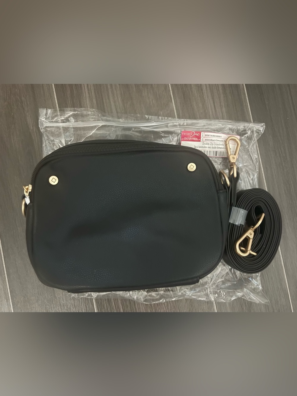 NWT Thirty One Double Zip Crossbody Bag